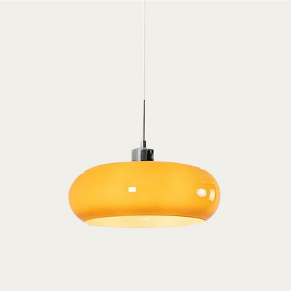 Aurevina | Bauhaus Glass Pendant Light with Hand-Blown Tea Glass Shade