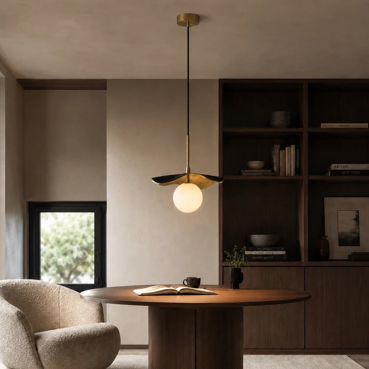 Avelune Leaf Alabaster Pendant Lamp 3