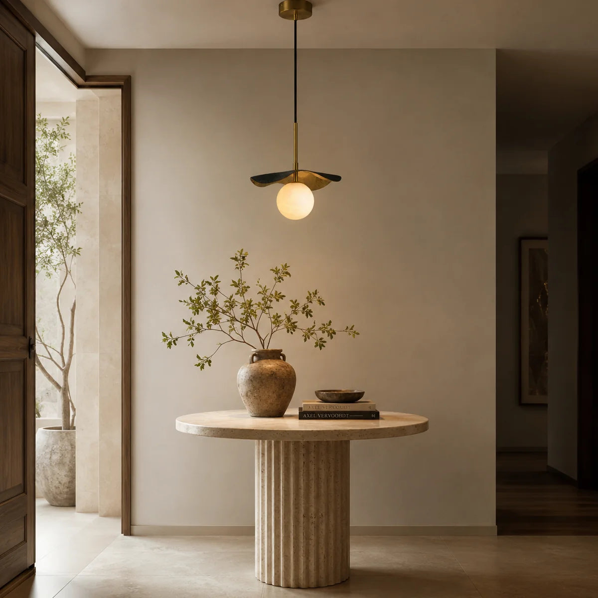 Avelune Leaf Alabaster Pendant Lamp 4