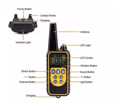 RoyaleGlow 2600ft Electronic Dog Training Collar Waterproof Pet Remote Control