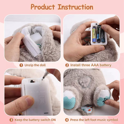 Luxora Breathing Otter Musical Stuffed Baby Plush Toy