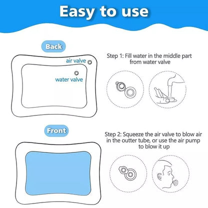 RoyaleGlow Baby Water Play Mat for Tummy Time Fun