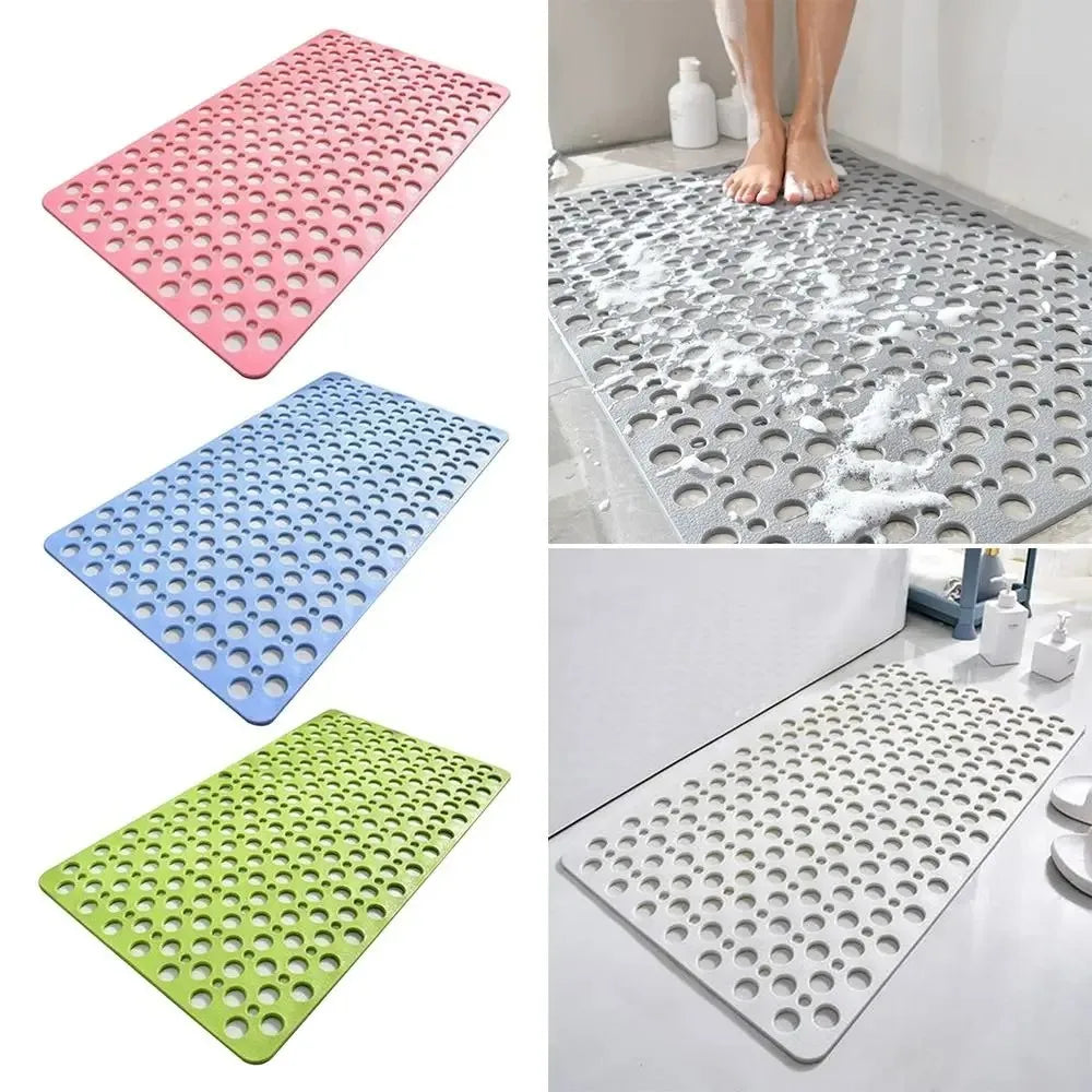 Bath Mat With Drain Holes Non Slip Bath Mat Easy Clean Bathtub Mat With Drain Holes And Suction Cups Bathroom Accessories 1