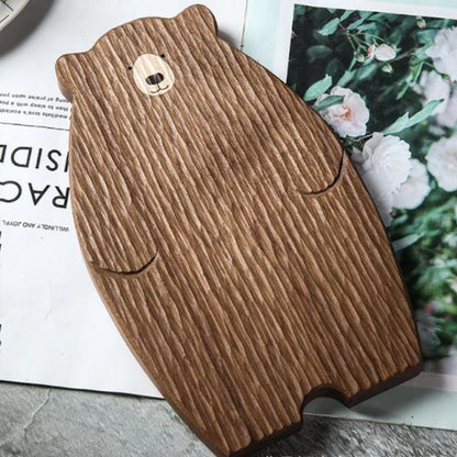 RoyaleGlow Rustic Bear Wood Cutting Board - Unique Animal-Shaped Charcuterie & Serving Tray-Royale Basic