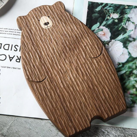 RoyaleGlow Rustic Bear Wood Cutting Board - Unique Animal-Shaped Charcuterie & Serving Tray-Royale Basic