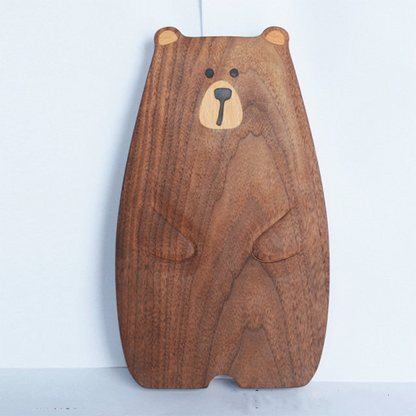RoyaleGlow Rustic Bear Wood Cutting Board - Unique Animal-Shaped Charcuterie & Serving Tray-Royale Basic