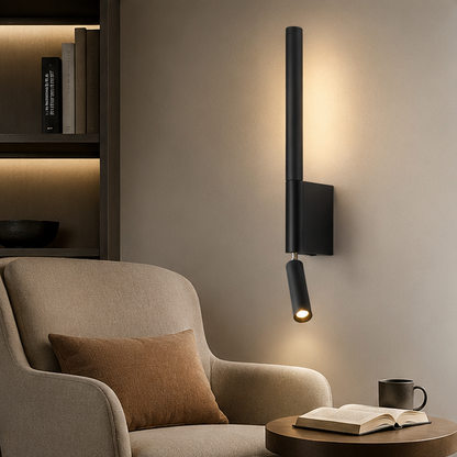 Bedside Wall Light with Adjustable Reading Spotlight