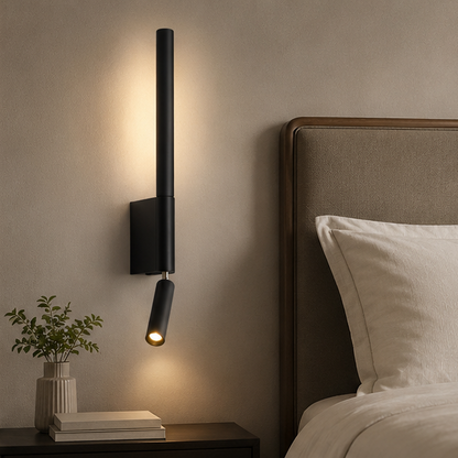 Bedside Wall Light with Adjustable Reading Spotlight