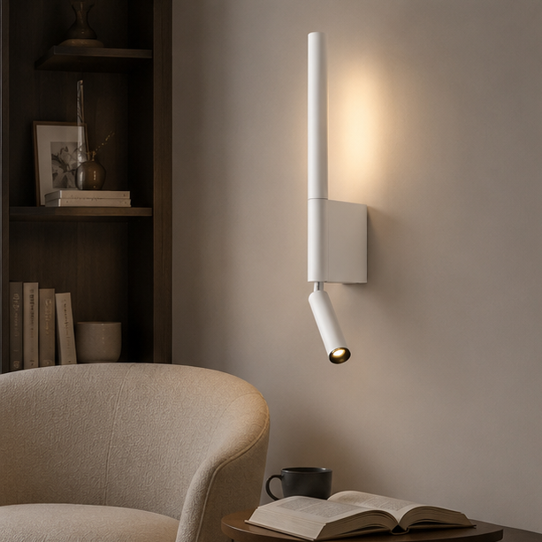 Bedside Wall Light with Adjustable Reading Spotlight