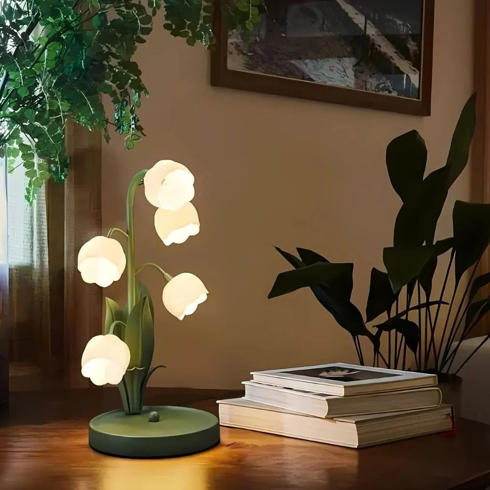 LuxRoyale Bell Orchid Lamp High Transparency Lampshades Iron Frame