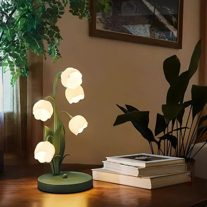 LuxRoyale Bell Orchid Lamp High Transparency Lampshades Iron Frame