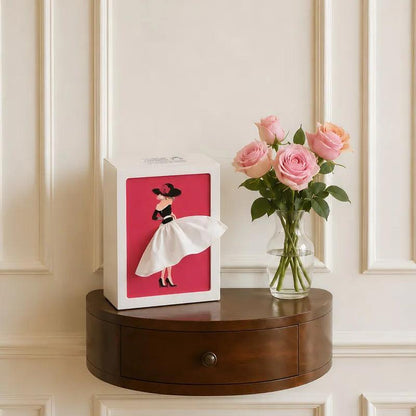 LuxRoyale Enchanting Ballerina Tissue Box with LED Light – Elegant Dance Illusion Decor-Royale Basic