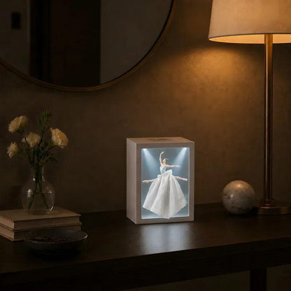 LuxRoyale Enchanting Ballerina Tissue Box with LED Light – Elegant Dance Illusion Decor-Royale Basic