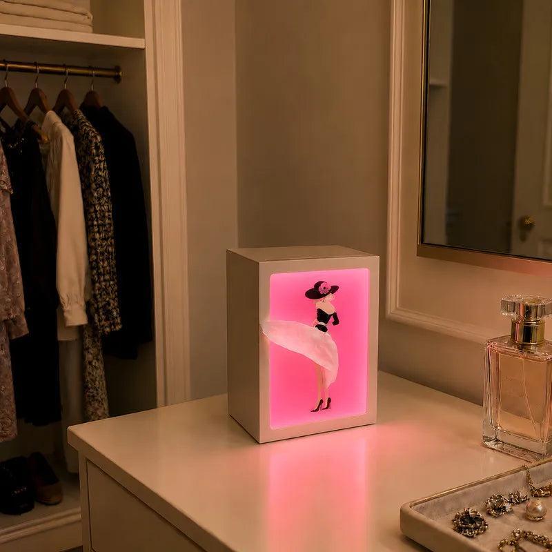 LuxRoyale Enchanting Ballerina Tissue Box with LED Light – Elegant Dance Illusion Decor-Royale Basic