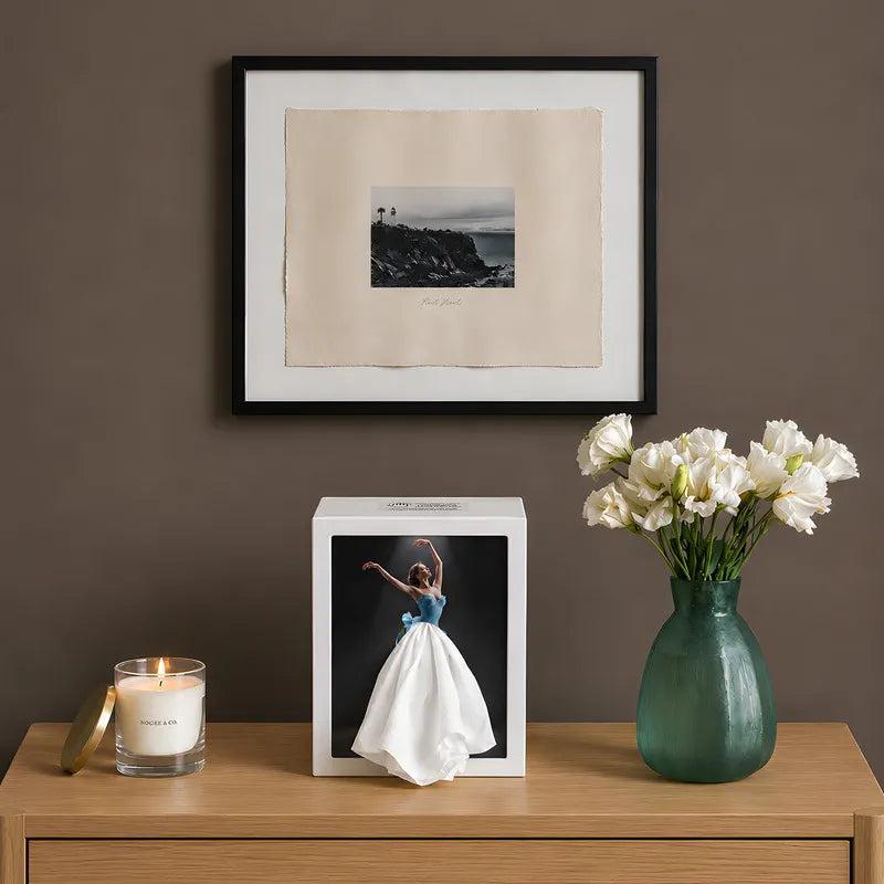 LuxRoyale Enchanting Ballerina Tissue Box with LED Light – Elegant Dance Illusion Decor-Royale Basic