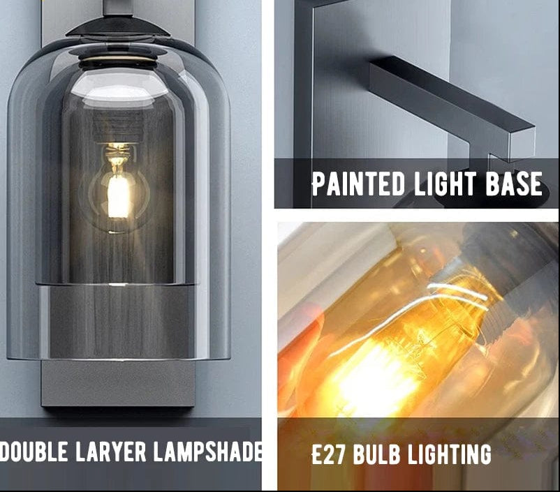 Belle Modern Glass Wall Light 3
