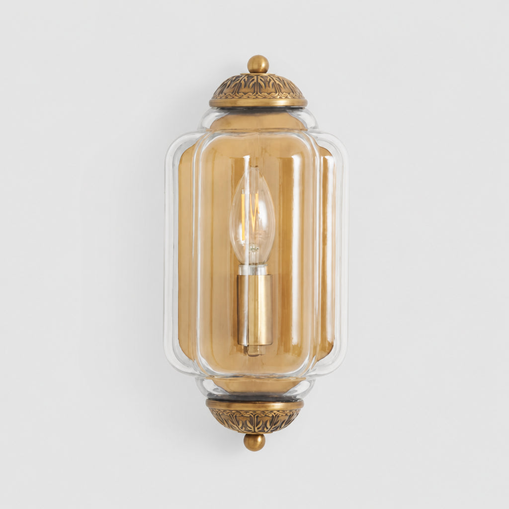 Bennet Vintage Scallop Milk Glass Flush Sconce Wall Light 10