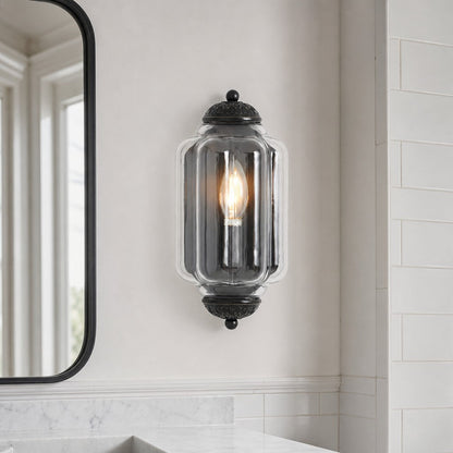 Bennet Vintage Scallop Milk Glass Flush Sconce Wall Light 2