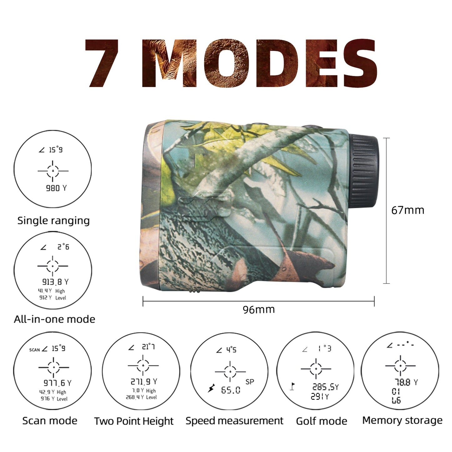 Luxora 3280 Feet Hunting Range Finder with 6.5X Magnification