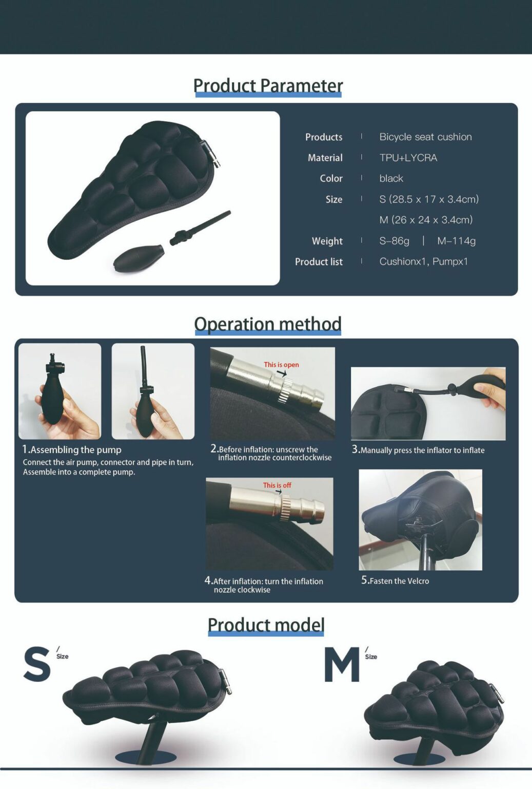Luxora Bicycle Decompression Seat Cushion for Comfort