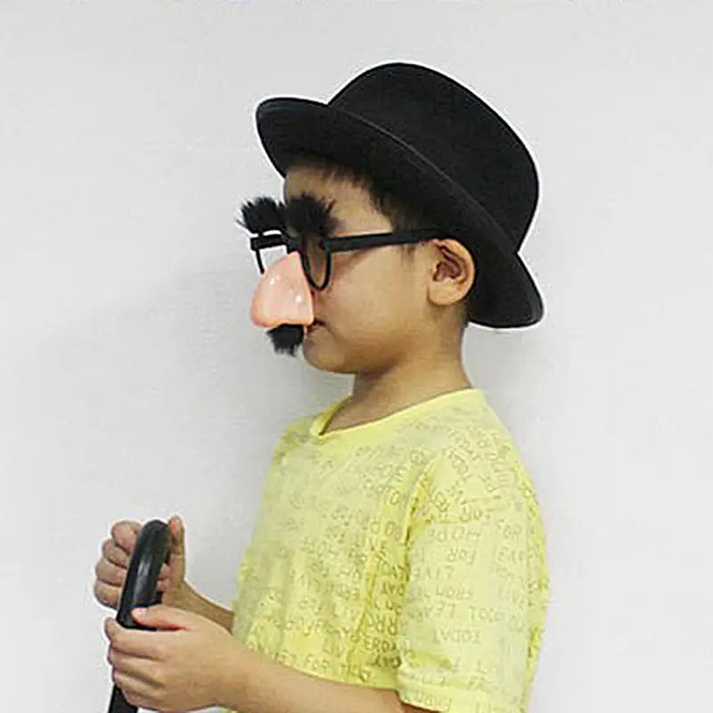 Big Nose Glasses with Eyebrows Mustache Silly Funny Photo Props Halloween Party Eyeglasses Novelty Prank for Birthday Parties 4