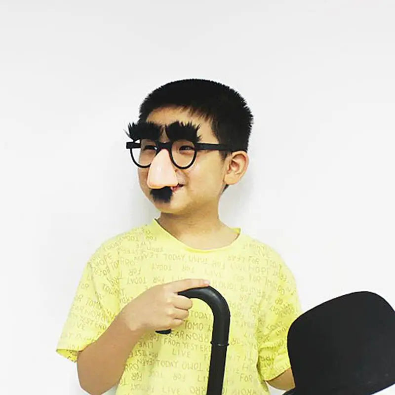 Big Nose Glasses with Eyebrows Mustache Silly Funny Photo Props Halloween Party Eyeglasses Novelty Prank for Birthday Parties 5
