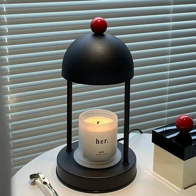 RoyaleGlow Modern Flameless Candle Warmer Lamp with Red Top for Home Decor
