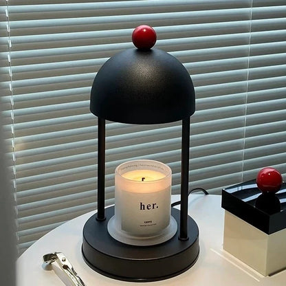 RoyaleGlow Modern Flameless Candle Warmer Lamp with Red Top for Home Decor