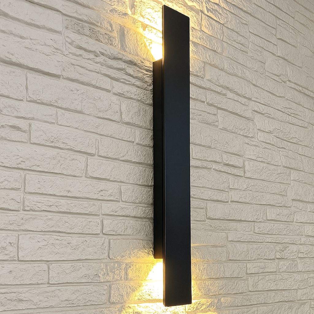 Black Long Outdoor Wall Light 1