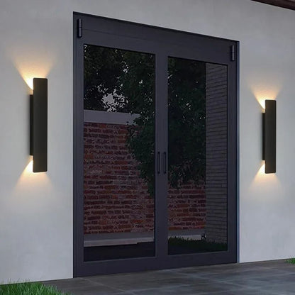 Black Long Outdoor Wall Light 4