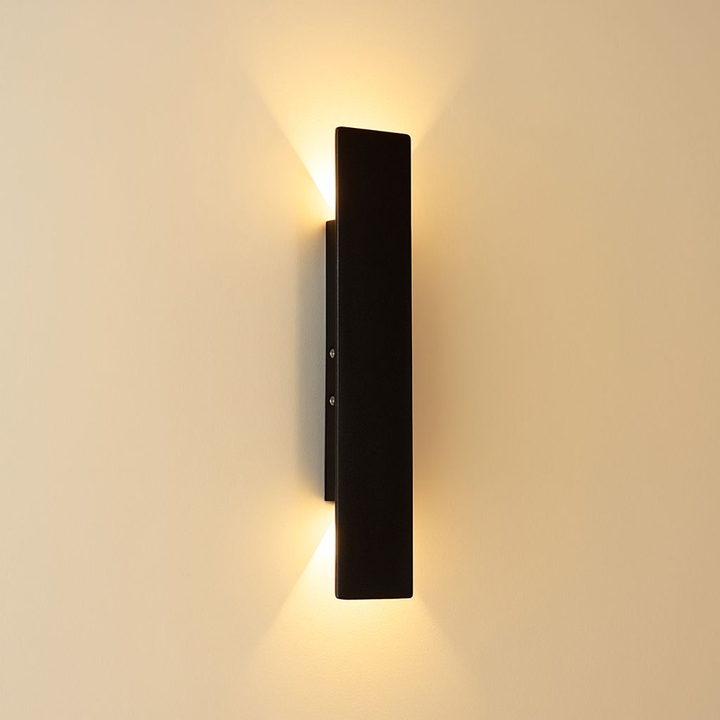 Black Long Outdoor Wall Light 7