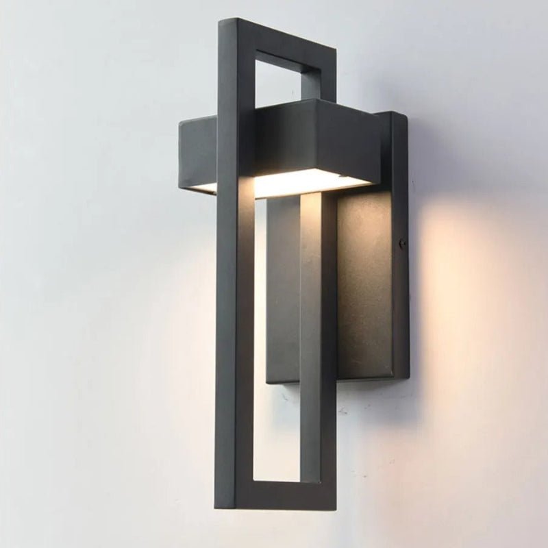 Black Up Down Outdoor Wall Light 0