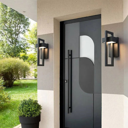 Black Up Down Outdoor Wall Light 1