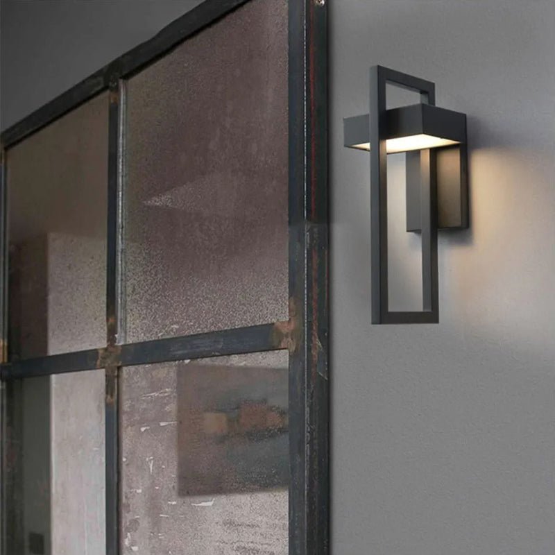 Black Up Down Outdoor Wall Light 8