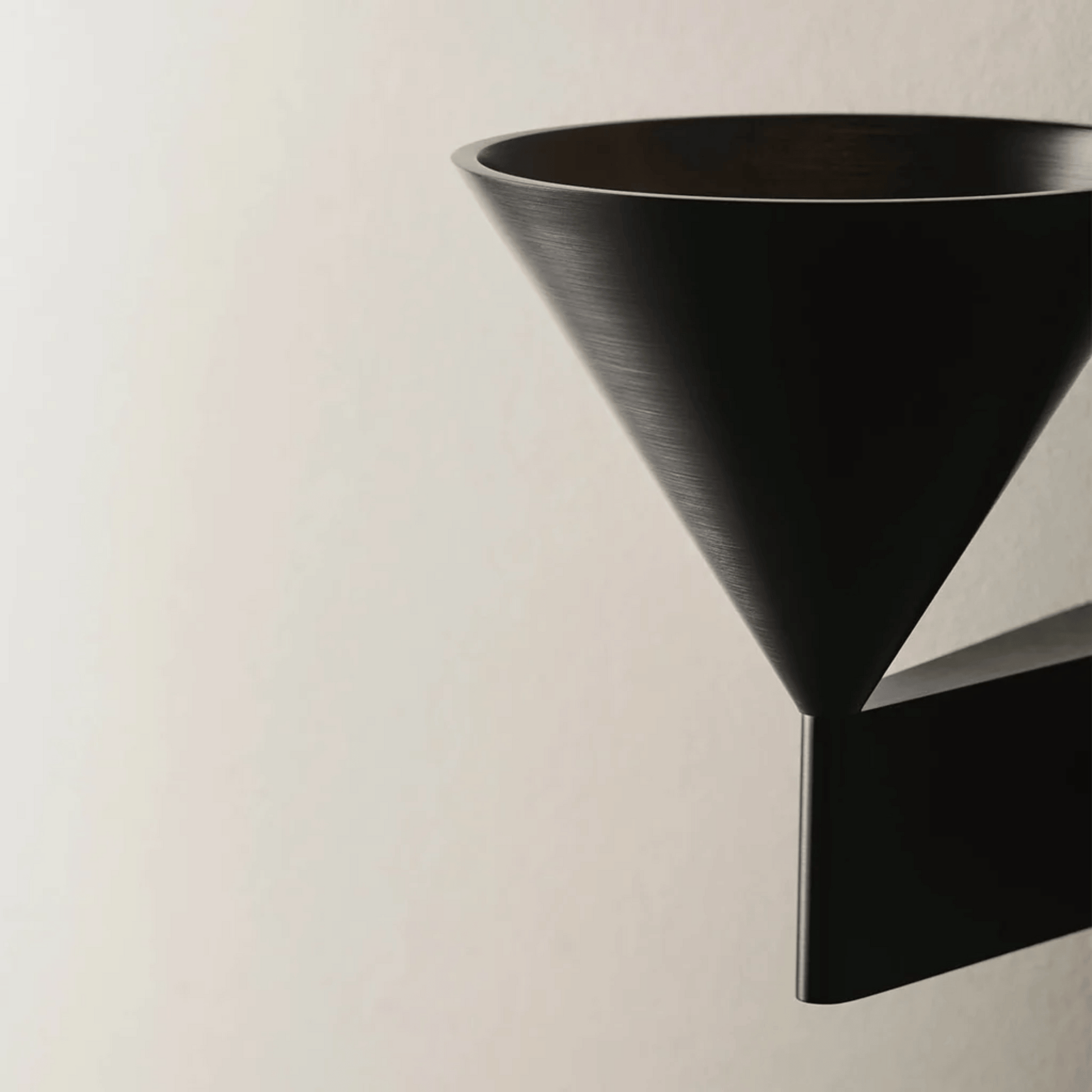 Black VetraCone Italian Minimalist Wall Lamp 1