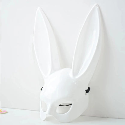 Black White Rabbit Mask Halloween Party Decoration Party Long Ears Rabbit Bunny Mask Costume Cosplay 4