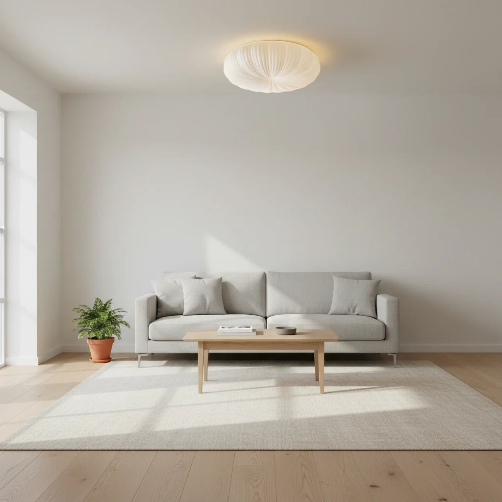 LuxRoyale Dimmable Modern LED Flush Mount Ceiling Light with Remote Control