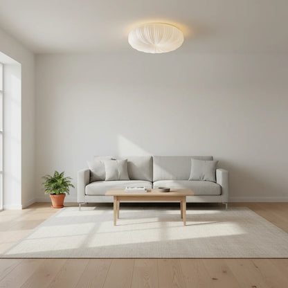 LuxRoyale Dimmable Modern LED Flush Mount Ceiling Light with Remote Control