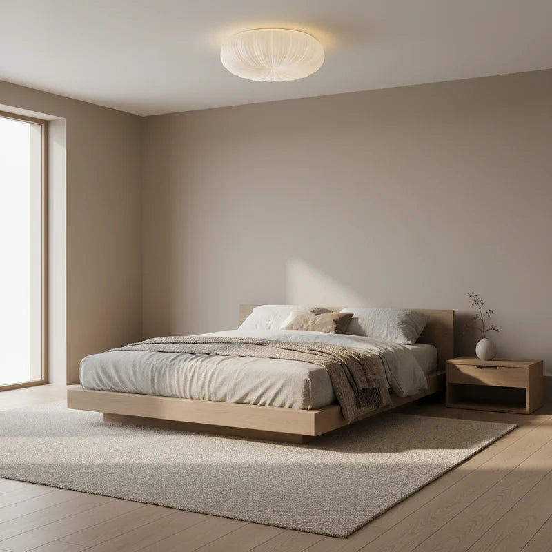 LuxRoyale Dimmable Modern LED Flush Mount Ceiling Light with Remote Control