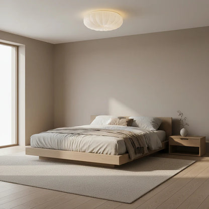 LuxRoyale Dimmable Modern LED Flush Mount Ceiling Light with Remote Control