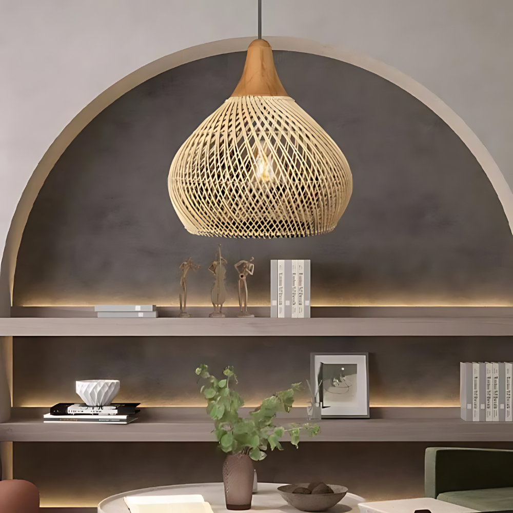 Boho Style Rattan Pendant Light 1