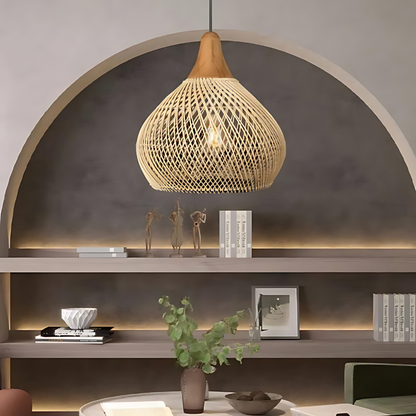 Boho Style Rattan Pendant Light 1