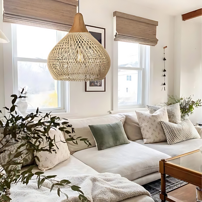 Boho Style Rattan Pendant Light 4