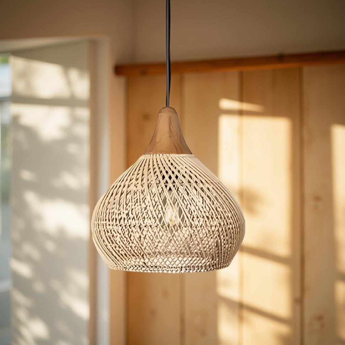 Boho Style Rattan Pendant Light 6