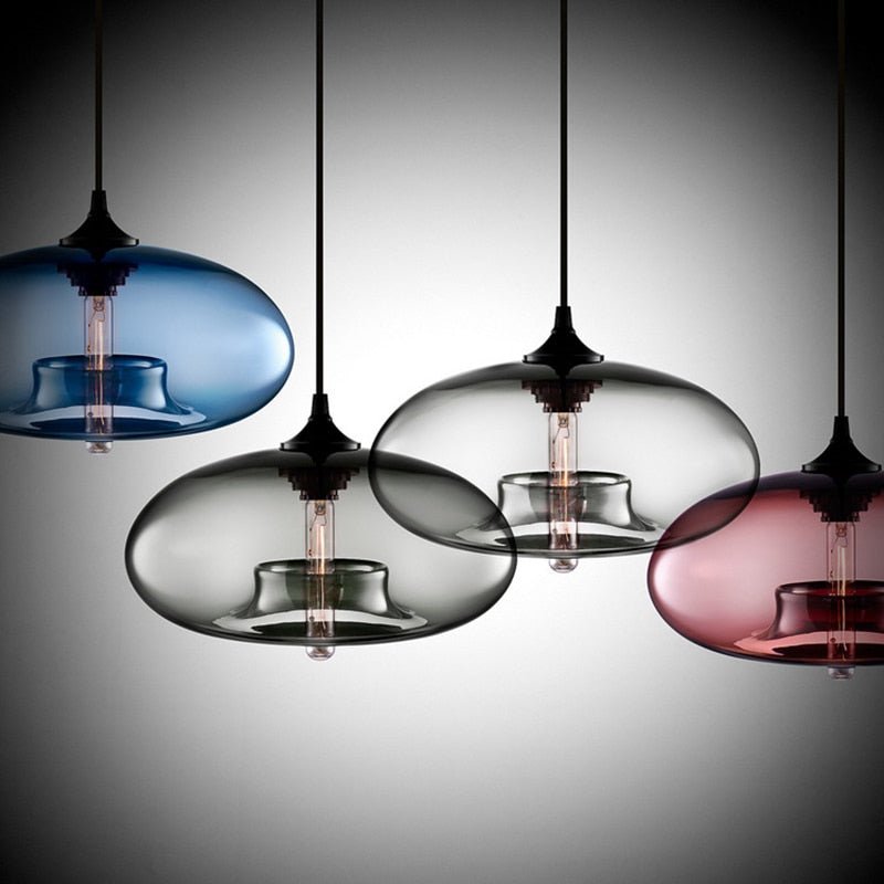 Bolania | Pendant light - Hanging design made of colored glass - Modern style