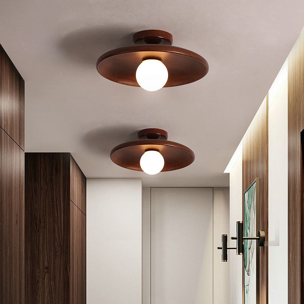 Bolania | Pendant light - Minimalist round - Nordic wood design for the hallway 4