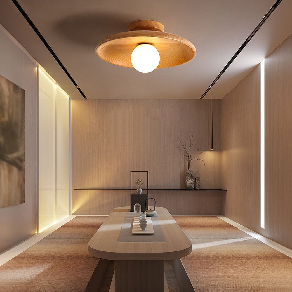 Bolania | Pendant light - Minimalist round - Nordic wood design for the hallway 8