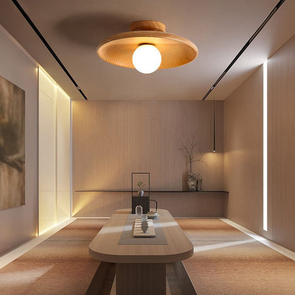 Bolania | Pendant light - Minimalist round - Nordic wood design for the hallway 8
