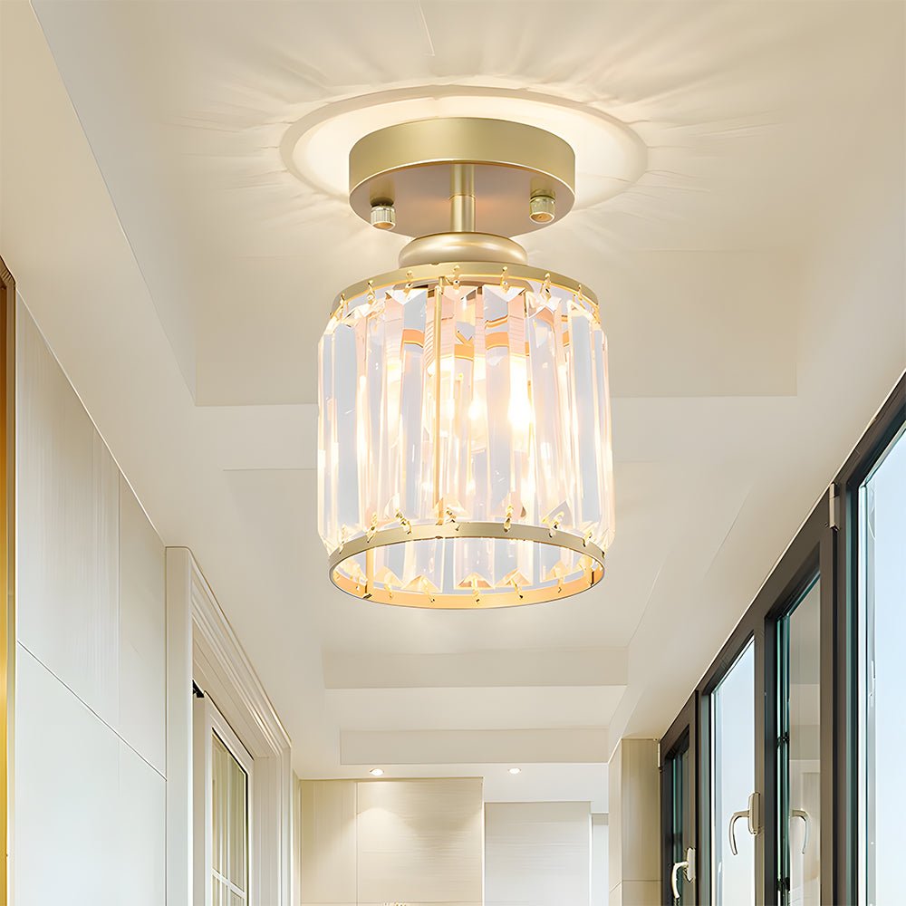 Bolania | Pendant light - Modern, semi-flush crystal pendant light - Elegant hallway light 3