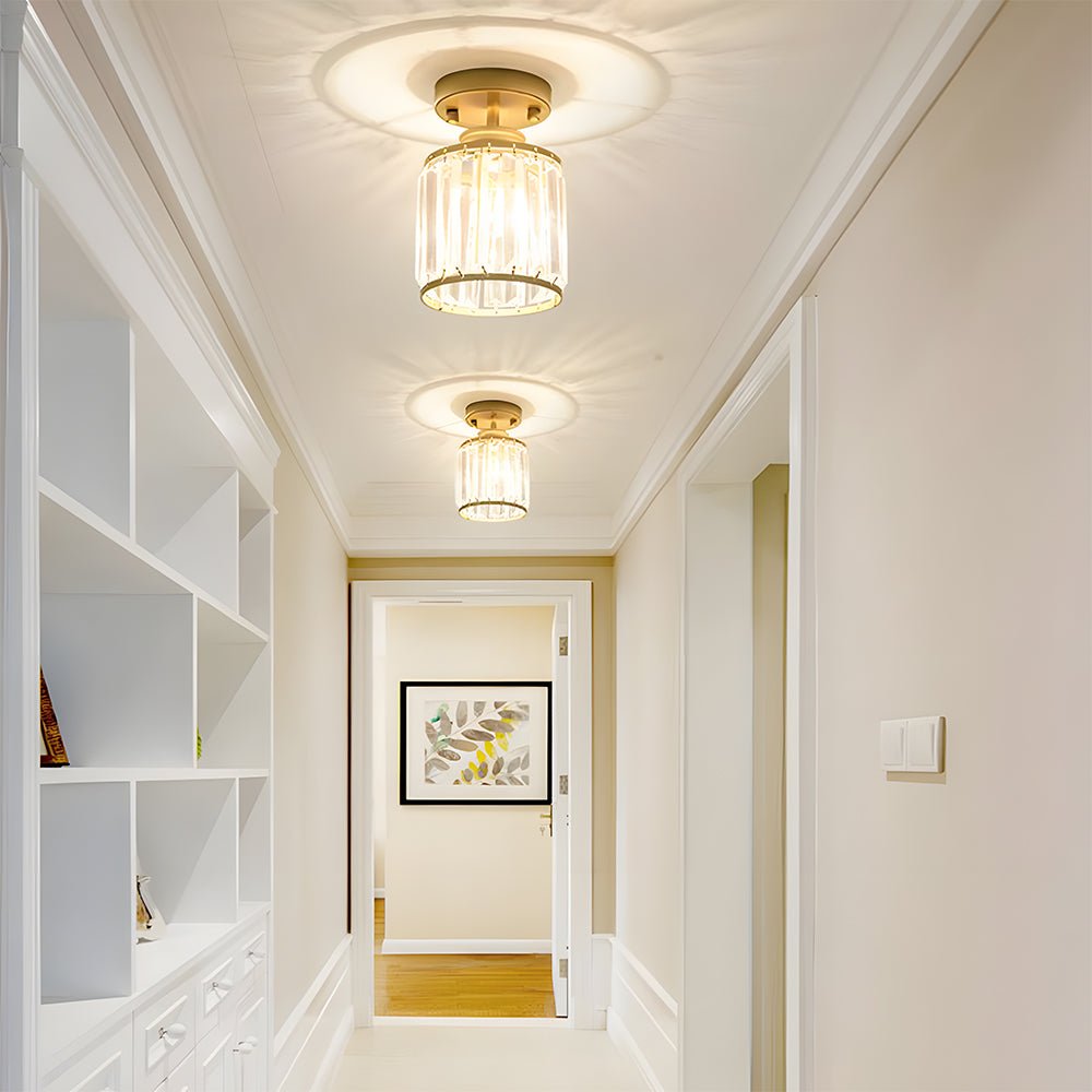 Bolania | Pendant light - Modern, semi-flush crystal pendant light - Elegant hallway light 4
